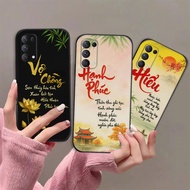 Oppo Reno5 4G / Reno5 5G / Reno 5 case with calligraphy meaning peace of mind, fortune, parents