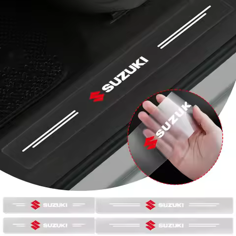 4PCS Car Threshold Protector Transparent Decorative Badge Caps for Suzuki Swift Sport SX4 Across Ign