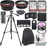 58MM HD 2.2X Telephoto and 0.43X Wide Angle + Xpix Platinum Photo Accessories & Travel Bag for Canon