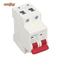 YOLANDA Circuit Breaker, 2P DC 1000V Home Circuit Breaker, DIN Rail Mount 6000A Breaking Capacity 10