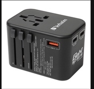 Verbatim 3 端口65W PD 3.0 & QC 3.0 GaN 通用旅行 轉插 66851 (usb + type c壞)