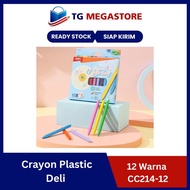 Plastic Deli Crayon 12 Colors Non-Toxic [AGNEZ MO Edition] - CC214-12