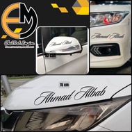 [CHUMAT]STICKER NAMA UNTUK KERETA