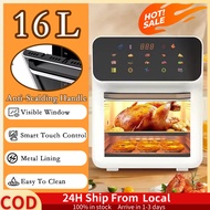 16L Air Fryer Oven With Touch Led Screen Large Capacity Oven With Visual Window No Oil Fume Househol
