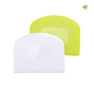 2 Pieces Dough Scraper Bowl Scraper Food-Safe Plastic Dough Cutter Flexible Plastic Scraper Practica