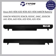 Asus (E46/K46/K56/R405/R505/R550/U48/U58)(UltraBook A46/A56/S40)(VivoBook S550) Laptop Battery