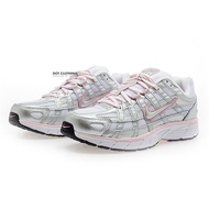NIKE P-6000 Silver Pink Retro Casual Metallic Daddy Shoes Jogging BV1021-108 Female DOT Gathering Po