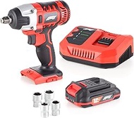 KEINEMARKE Formula 1 Impact Wrench 1/2 Inch Set 20 V 1 x 2.0 Ah Battery and Charger 220 Nm 4 Sockets