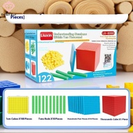 Kids Math Plaything: Base Ten Blocks Set with Counting Cubes