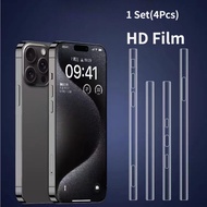 ฟิล์ม TPU Hydrogel ฟิล์มบางเฉียบชัดด้านฟิล์มด้านข้างสำหรับ iPhone 15 Pro Max 14 13 12 11 Pro Max Mini Plus
