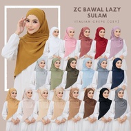 Tudung Bawal Lazy Sulam Muka Borong