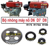 D6 D7 D8 engine sprocket set, diesel engine chain, oval hammer, camshaft, starter, crank R175 R175A 