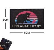 Đây Là Miếng Dán PVC Chiến Thuật Thêu Meme Tinh Tế Có Móc Và Vòng Cho Ba Lô Chú Chó Ngộ Nghĩnh Mèo U