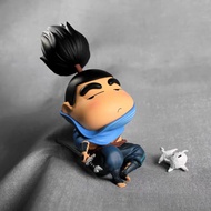 League of Legends LOL Nohara Shinnosuke Samurai Shin-Chan COS Ace Shin-Chan Car Chassis Figure Model