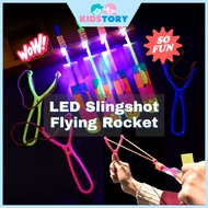 Kidstory Flying Rocket LED Light Flying Arrow Flying Rotating Rocket LED Lastik Slingshot Lampu Terb