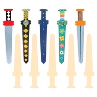 5/10pcs Wooden Chip Swords, Handmade DIY Painted Wooden Chip Swords, Blank Wooden Chip Swords, Woode