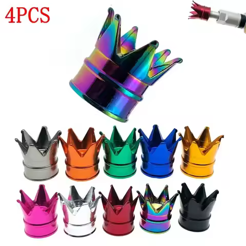 Aluminum Alloy Crown Valve Cap universal for All Valves American 8V1 Thread