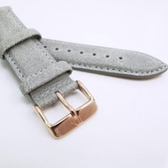 快拆皮革錶帶-淺綠灰色