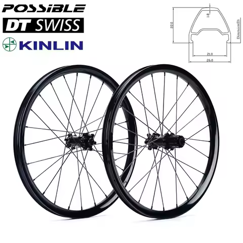 KINLIN Rim Possible Dt Ratchet System Wheelset 20 inch 24H 406 Lightweight Disc Brake Alloy DT SWISS