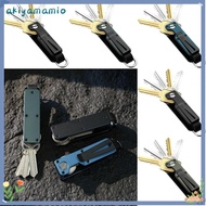 AKIYAMAMIO Keys Fob with Clip, Holds 2-6 Keys Modern Key Organizer,  Multi-function Metal with Screw