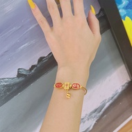 【zezhi001.my】 爆款黄金色麻将红中手链迷你古法不掉色沙金高档网红红中diy手链'i 【0912VK4Wr6fyN】