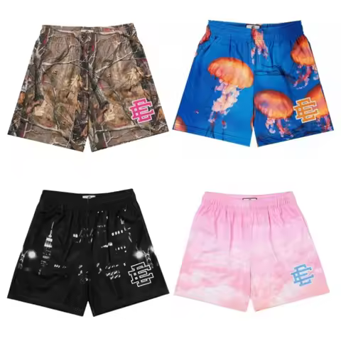 New men's summer Eric Emanuel brand shorts, basketball and football sports shorts, breathable mesh c
