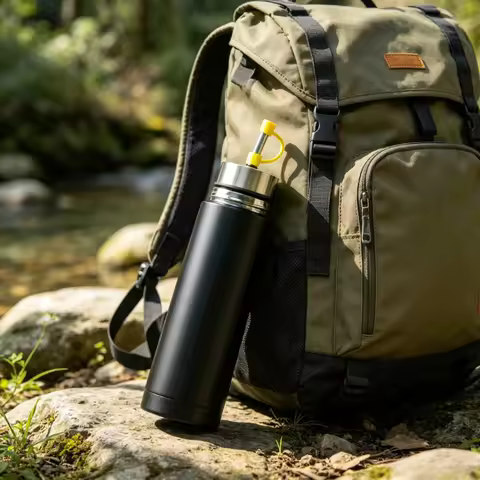 Yerba Mate Thermos All in One, NEW Self-Serving Stainless Steel Mate Bottle, 2-in-1Thermal Mate Cup 