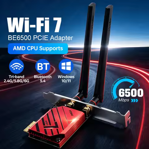 WiFi 7 MT7925 BE6500 PCIE Adapter BT5.4 Tri Band 2.4G/5Ghz/6Ghz 802.11BE 6500Mbps Wireless Network C