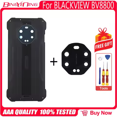 100% New Original Battery Cover Back Housing Case For Blackview BV8800 + Rear Camera Lens Repair Rep
