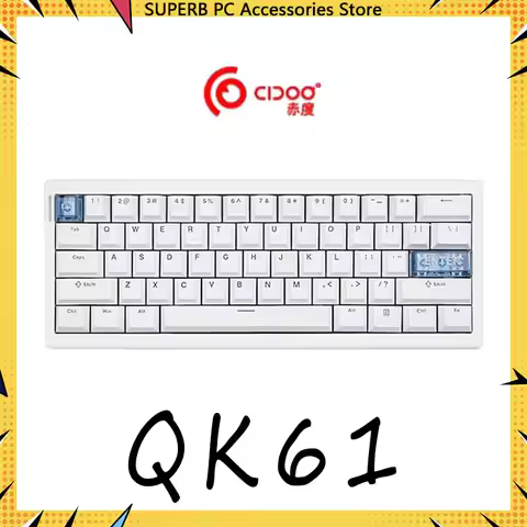 Cidoo Qk61 V2 Mechanical Keyboard Qmk Tri-Mode Wireless Bluetooth Hot Swap Gasket Customization Keyb