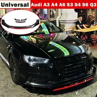 For Audi A3 A4 A6 S3 S4 S6 Q3 B6 B7 B8 Front Bumper Lip Chin Universal Spoiler Splitter Diffuser Bod
