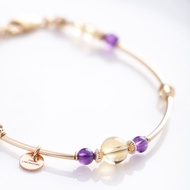 黃水晶紫水晶14KGF手鍊 巴西黃晶手鏈手環 天然石水晶客製化禮物
