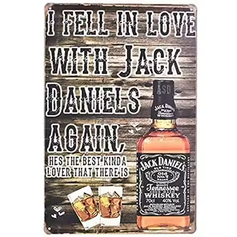 Metal Tin Sign Vintage Chic Art Decoration Jack Whiskey Daniels Wine for Home Bar Cafe Farm Store Ga