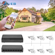 8 Ports 6+2 PoE Switch Injector Power Over Ethernet without Power Adapter