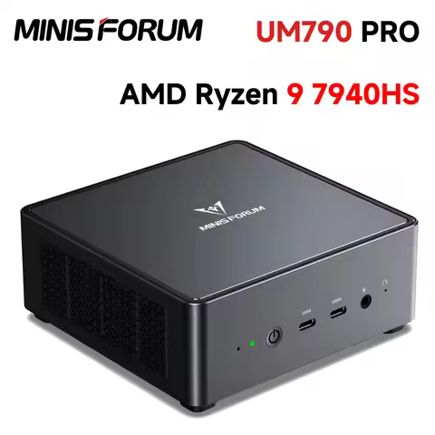 MINISFORUM UM790 Pro Ryzen 9 7940HS Mini PC DDR5 PCIe4.0 SSD Windows 11 Pro WiFi6E BT5.3 2.5G LAN De