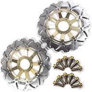 Arashi Front Brake Discs Rotors + Mounting Bolts Screws for Honda CBR900RR 1992-1993 / XL1000V VARAD