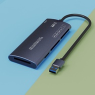 J&Y 6-in-1 USB 3.0/Type-C Card Reader High-Speed Memory Card Adapter for SD/TF/CF/MS/M2/XD Aluminum 