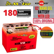 KOYOKO GEL G2 LED BATTERY BATERI MOTOR BATTERI YB3L YB4L YB5L YTZ5 YTZ6 YT6B YTX5L YTX7A YTX7L GTZ4V