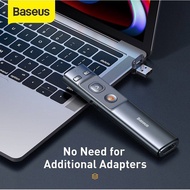 Baseus รีโมทพรีเซนไร้สาย Type c + USB Wireless Remote Control Presentation Laser Pointer PPT U1
