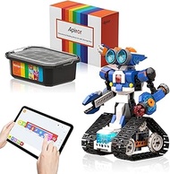 Apitor Robot J Smart Robot Building Kit with Storage Box, Programmable App RC Robot/Tank with Coding