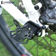 YST  1 Pair Bike Rear Fold Pedal Road Manganese Steel Folding Footrests Rear Wheel Manned Bicycle Fo