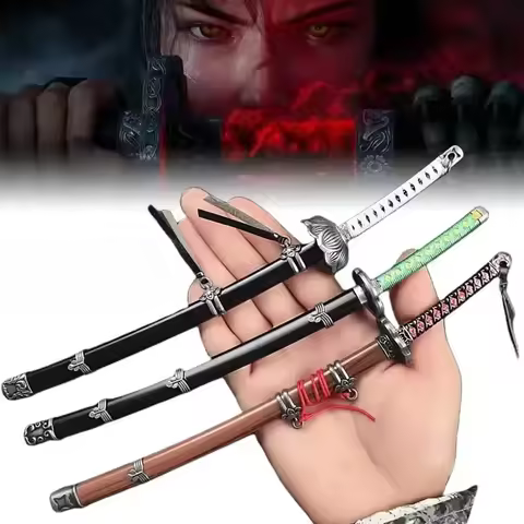 25cm Metal Katana Sword Japanese Samurai Sabre Anime Katana Sword Mini Ninja Knife Killing Blade Sab