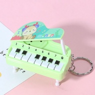 【Hot item】 Solid Color Mini Electronic Piano Keychain Bear Rabbit Mini Piano Key Pendant Vertical Cu
