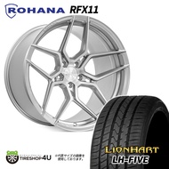 【最大P47倍】 新品 タイヤホイール 4本セット 19インチ F:8.5J+35 R:9.5J+40 ROHANA RFX11 19X8.5J X9.5J 5/114.3 ブラッシュチタニウム LI