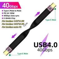 13cm USB 4.0 Gen3 Type C Male/Female to Type C Male Charger Sync Data Cable KAIYUE Double-end 20V  U