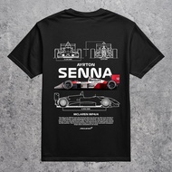 T-shirt Short Sleeve Tee 220GSM Cotton Men Ayrton Senna  Ayrton Senna           Fan Shirt Oversize k