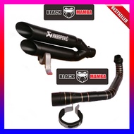 Knalpot Akrapovic Double Black Doff Fullsystem Nmax Aerox Vario 150 PCX 150 Mio Beat Scoopy Spin Sky
