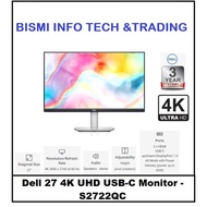 Brand New Dell 27 4K UHD USB-C Monitor - S2722QC IPS LED Monitor With Built in Speaker- Ready Stock