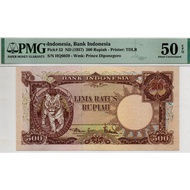 Uang Kuno Indonesia 500 Rupiah 1957 Macan Pick 52 (PMG 50 EPQ)