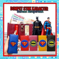 Colorful Superhero Batman Superman STNK Wallet - 14 Color STNK Wallet with Batman Superman Superhero